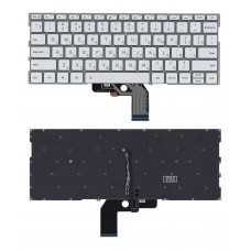 Клавиатура для ноутбука Xiaomi Air 13.3, Mi Notebook 13.3 серебристая, без рамки, с подсветкой